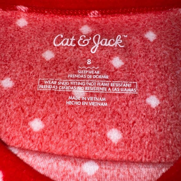 Holiday Pajamas By Cat & Jack GUC Size 8 - Picture 8 of 10